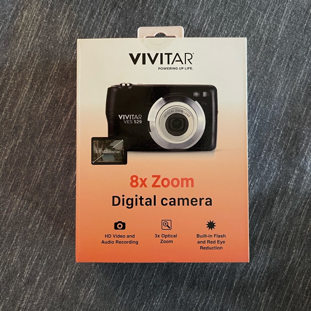 Black Digital Camera 8x Zoom HD Video